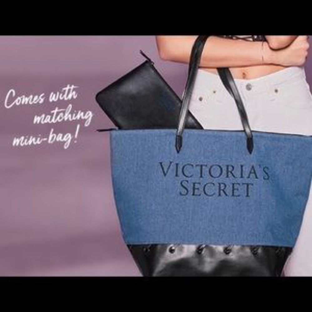 New Victoria's Secret Denim tote&travel bag